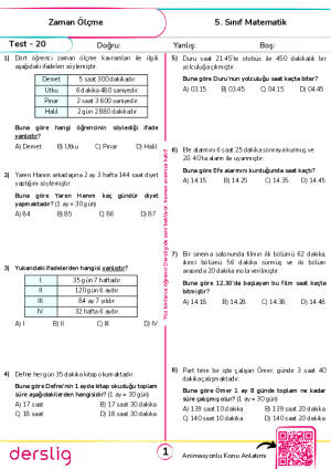 Test 20 - Zaman Ölçme