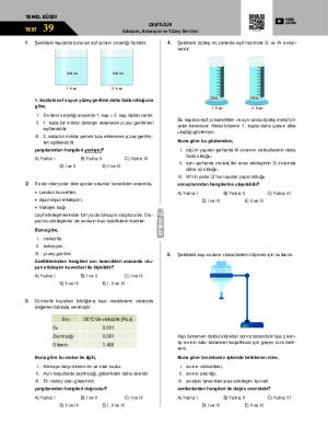 Test-39 Adezyon, Kohezyon ve Yüzey Gerilimi