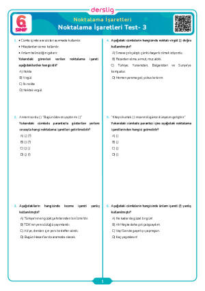 Noktalama İşaretleri Test- 3