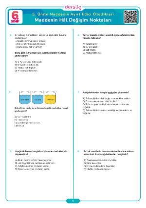 Maddenin Hâl Değişim Noktaları