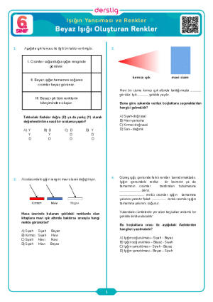 Beyaz Işığı Oluşturan Renkler