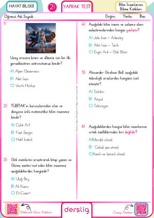 Bilim İnsanlarının Bilime Katkıları