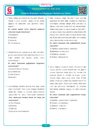 Anlatım Biçimleri ve Düşünceyi Geliştirme Yolları