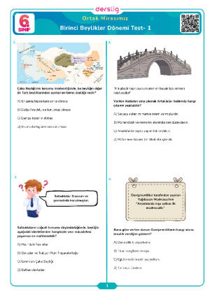 Birinci Beylikler Dönemi Test- 1