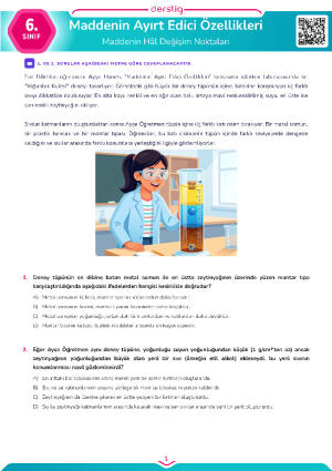 Maddenin Hâl Değişim Noktaları (Bağlam Temelli)