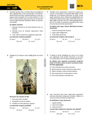 Test-59 Orta Çağ Medeniyetleri Ünite Tekrar Testi