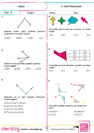 Test 3 - Açı
