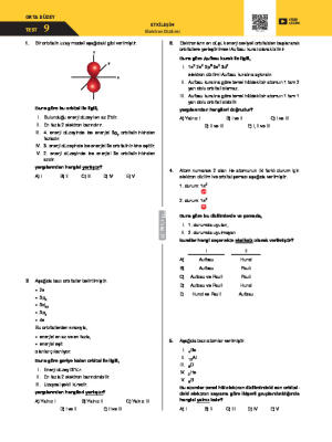 Test-9  Elektron Dizilimi
