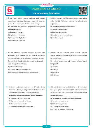 Dil ve Anlatım Özellikleri