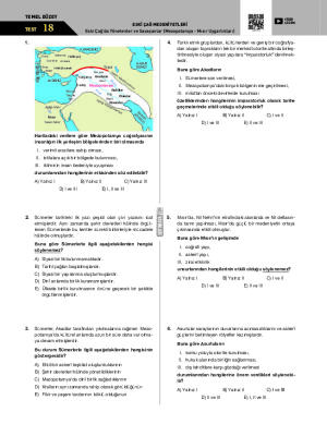 Test-18 Eski Çağ’da Yönetenler ve Savaşanlar (Mezopotamya - Mısır Uygarlıkları)