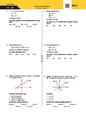 Doğrusal Fonksiyonlar Test -20