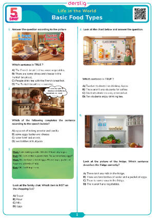 Life in the World Basic Food Types Test