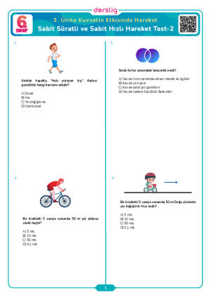 Sabit Süratli ve Sabit Hızlı Hareket Test-2