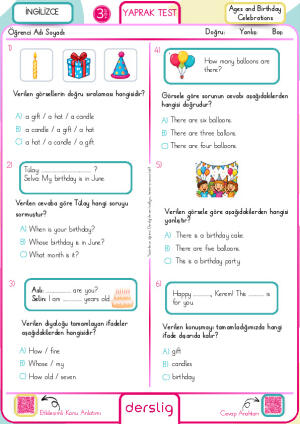 Ages and birthday celebrations