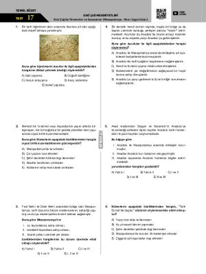 Test-17 Eski Çağ’da Yönetenler ve Savaşanlar (Mezopotamya - Mısır Uygarlıkları)