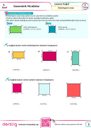 3. Dikdörtgenin Alanı