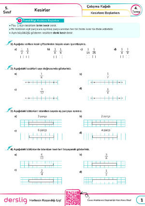 1.Kesirlere Başlarken