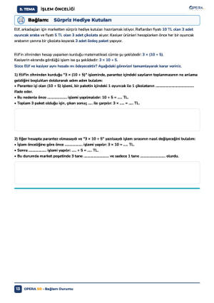 Opera BB İşlem Önceliği (MAT.5.2.2) Fasikülü