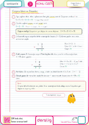 Çarpma İşleminin Bileşenleri