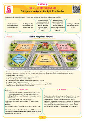 Dörtgenlerin Açıları ile İlgili Problemler