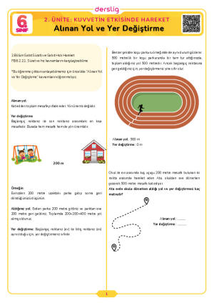 Alınan Yol ve Yer Değiştirme