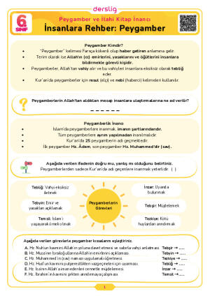 İnsanlara Rehber: Peygamber