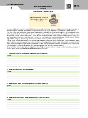 Fizik Bilimi Gelişim İzleme Soruları-1