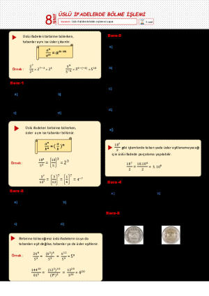 Üslü İfadelerde Bölme İşlemi