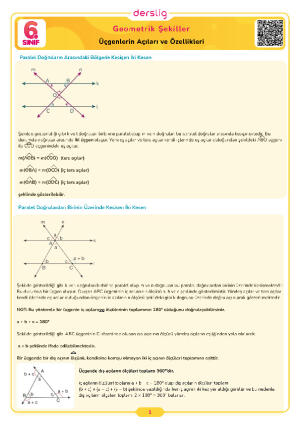 Üçgenlerin Açıları ve Özellikleri