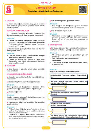 Deyimler, Atasözleri ve Özdeyişler