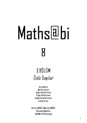 Maths@bi 8 - Üslü Sayılar Fasikülü