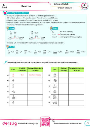 7.Ondalık Gösterim