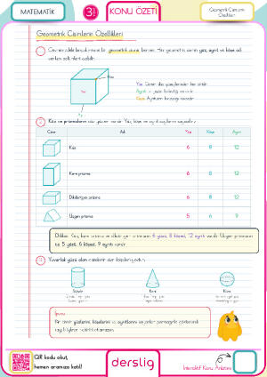 Geometrik Cisimlerin Özellikleri