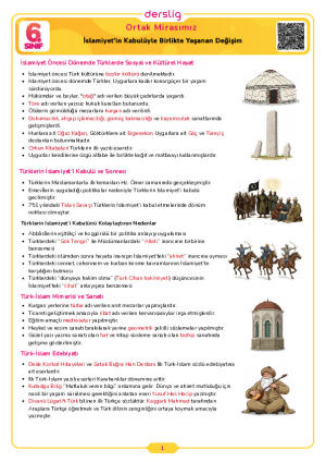 İslamiyet'in Kabulüyle Birlikte Yaşanan Değişim