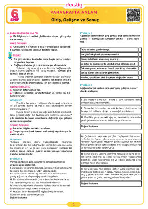 Giriş, Gelişme ve Sonuç