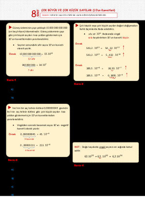 Çok Büyük ve Çok Küçük Sayılar
