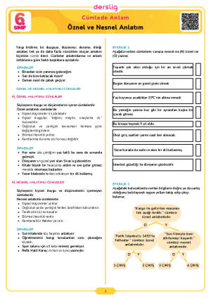 Öznel ve Nesnel Anlatım