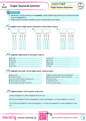 1. Doğal Sayılara Başlarken