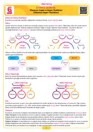 Ülkemizin Beşeri Özellikleri