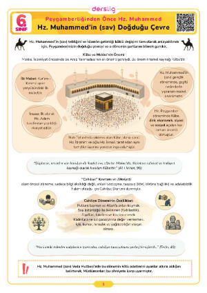 Hz. Muhammed’in (sav) Doğduğu Çevre