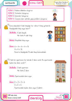 Çarpma İşlemi Gerektiren Problemleri Çözelim