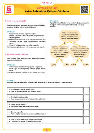 Yakın Anlamlı ve Çelişen Cümleler