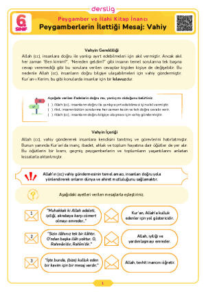 Peygamberlerin İlettiği Mesaj: Vahiy