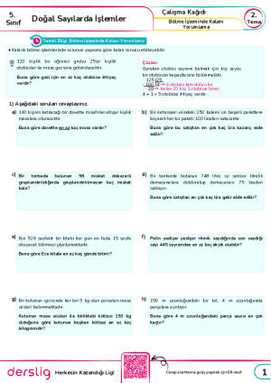 14. Bölme İşleminde Kalanı Yorumlama