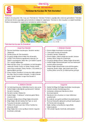 Türkistan’da Kurulan İlk Türk Devletleri