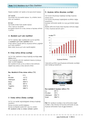 Maddenin Ayırt Edici Özellikleri