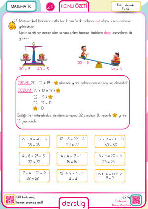 Dört İşlemde Eşitlik