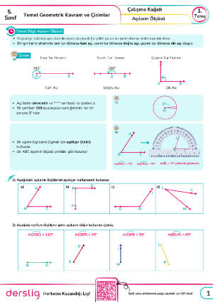 11. Açıların Ölçüsü