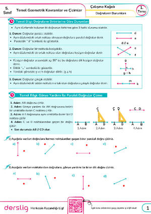 7. Doğruların Birbirine Göre Durumları