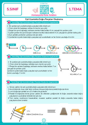 9. Eşit Uzunlukta Doğru Doğru Parçaları Oluşturma